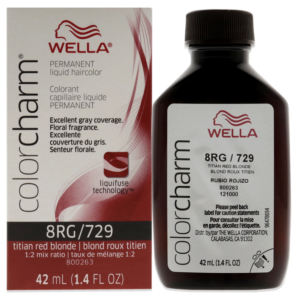 Color Charm Permanent Liquid Color - 729 8RG Titian Red Blonde by Wella 1.42 oz